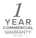 1 year COMMERCIAL warranty