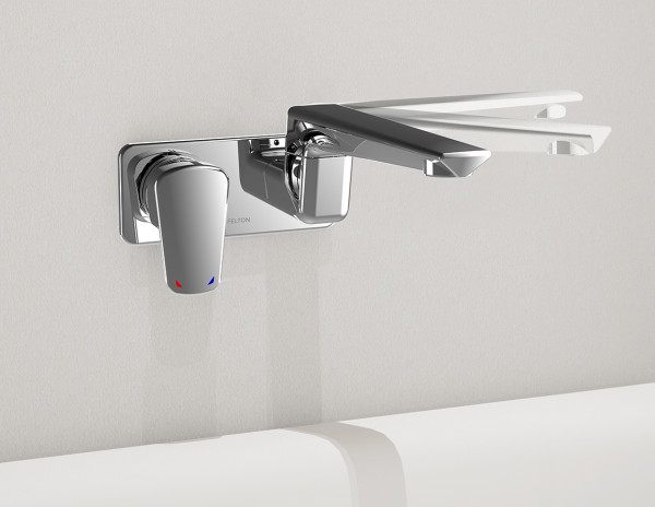 Axiss Wall Mounted Swivel Bath Basin Mixer Setting shot